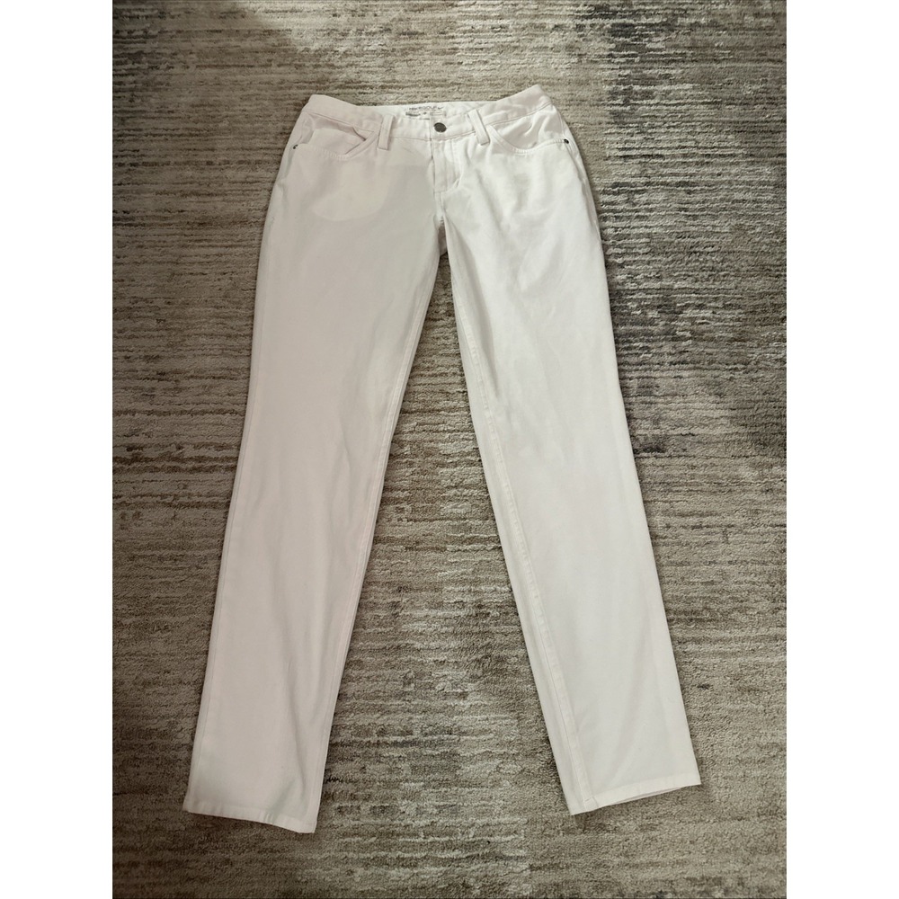 Nike Golf Womens Dri-FIT Slim Fit Pants White 725716-100 Size 4(P) Logo 5-Pocket